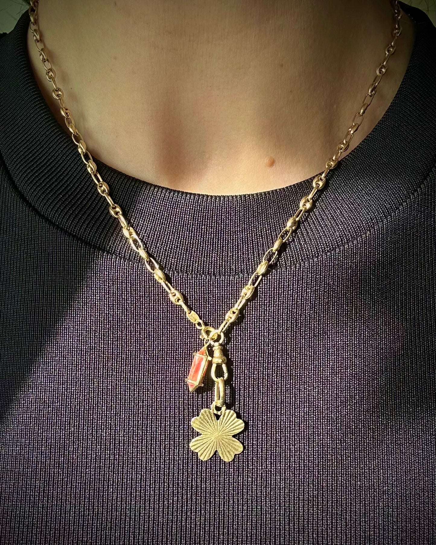 Vintage 9ct Mariner Link Chain with 14ct Versatile Albert Clasp