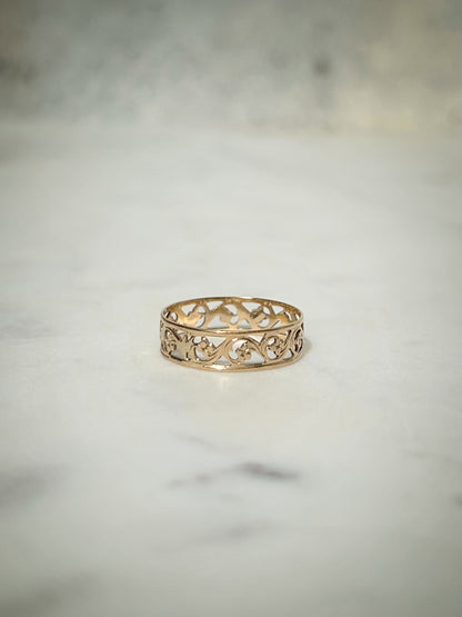 Vintage 14ct Gold Floral Openwork Ring