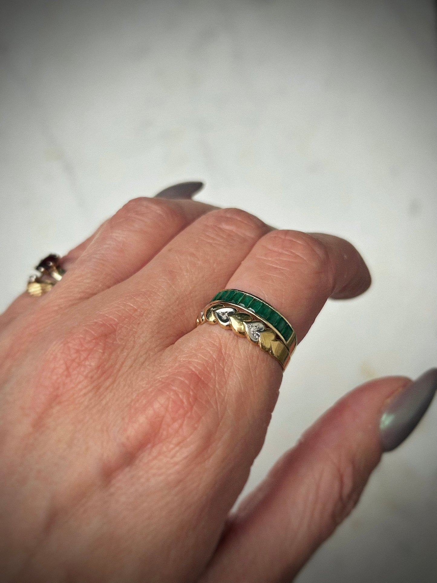 Vintage Diamond Heart Ring in 14ct Gold