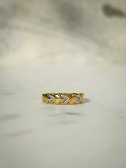 Vintage Diamond Heart Ring in 14ct Gold