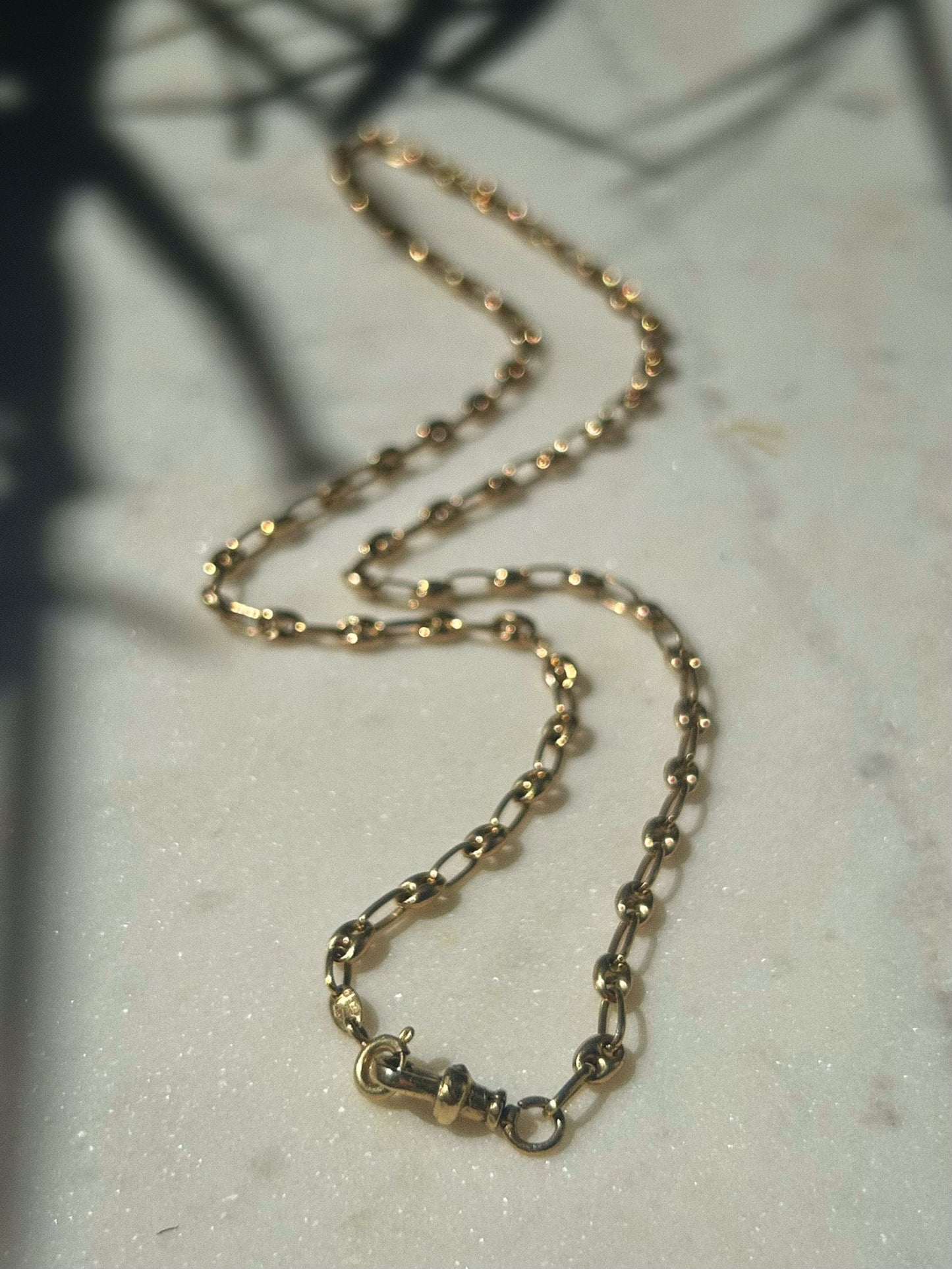 Vintage 9ct Mariner Link Chain with 14ct Versatile Albert Clasp