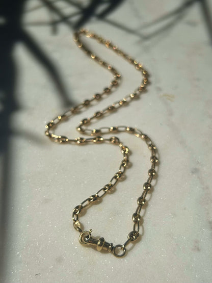 Vintage 9ct Mariner Link Chain with 14ct Versatile Albert Clasp