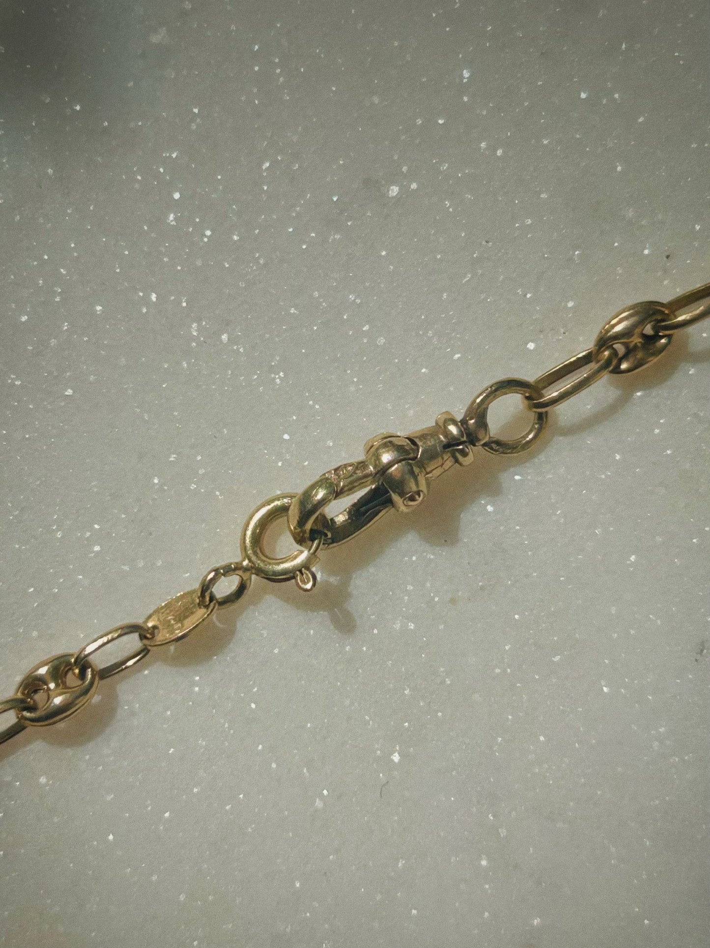 Vintage 9ct Mariner Link Chain with 14ct Versatile Albert Clasp