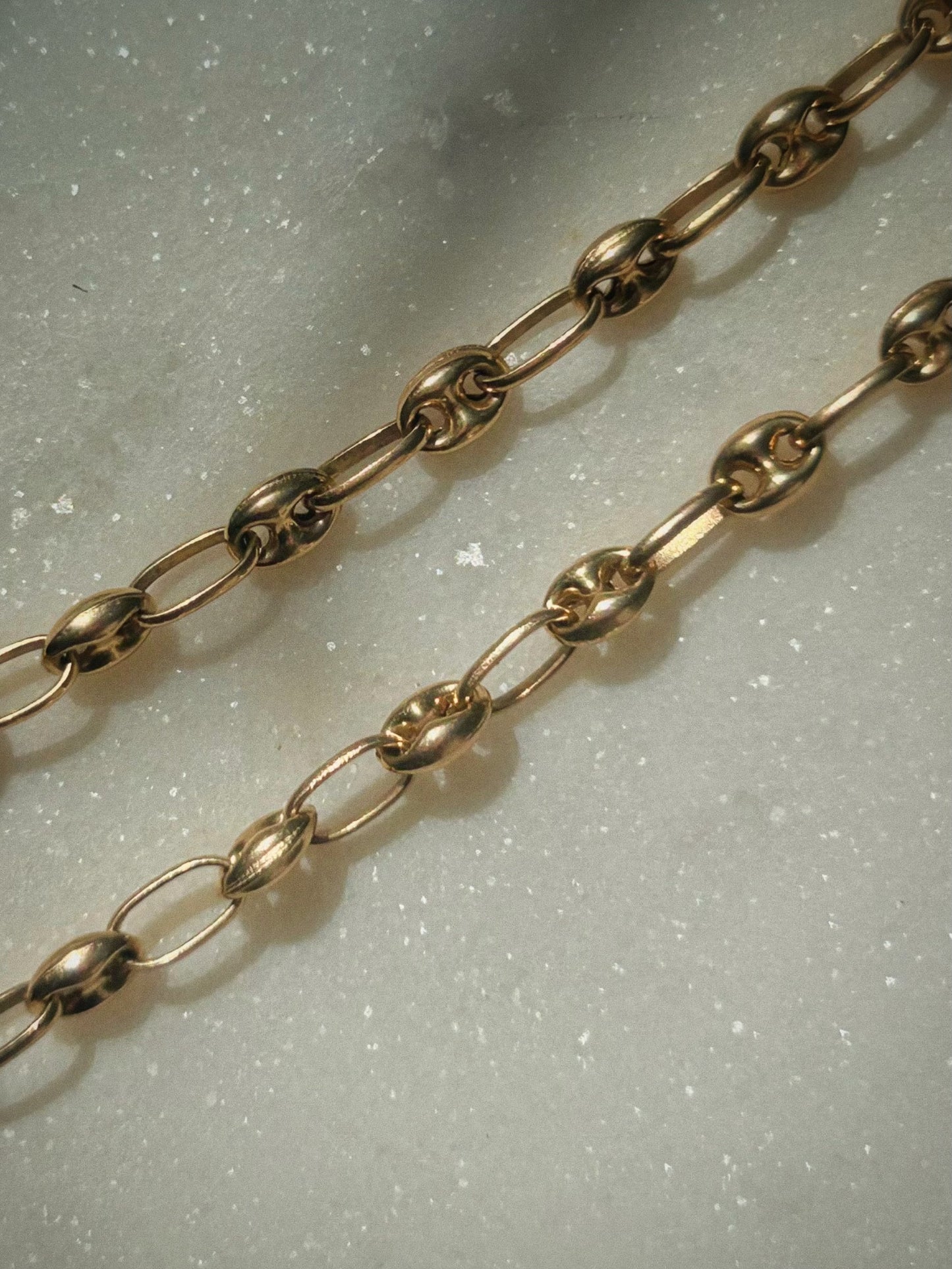 Vintage 9ct Mariner Link Chain with 14ct Versatile Albert Clasp