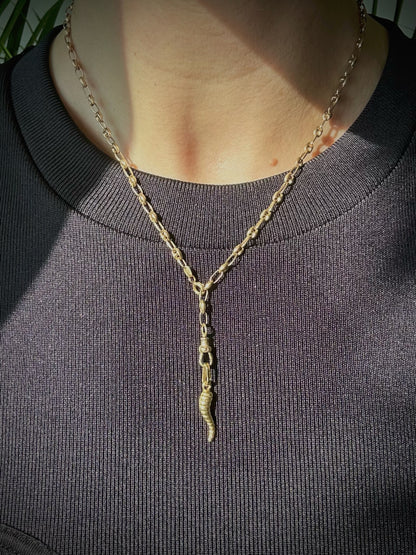 Vintage 9ct Mariner Link Chain with 14ct Versatile Albert Clasp