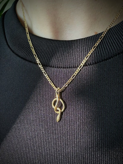 Vintage 8ct Snake Transformation Pendant