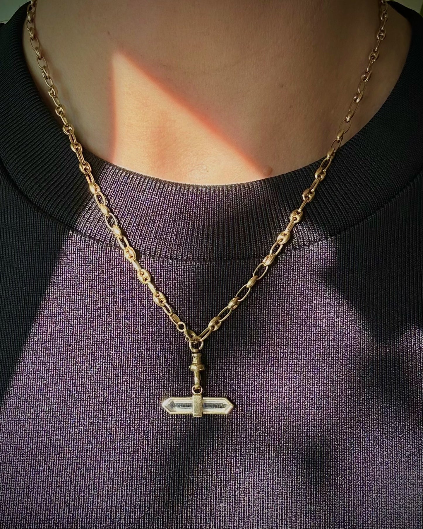 Vintage 9ct Mariner Link Chain with 14ct Versatile Albert Clasp
