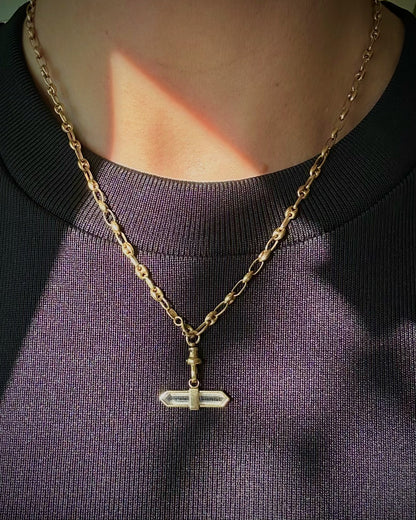 Vintage 9ct Mariner Link Chain with 14ct Versatile Albert Clasp