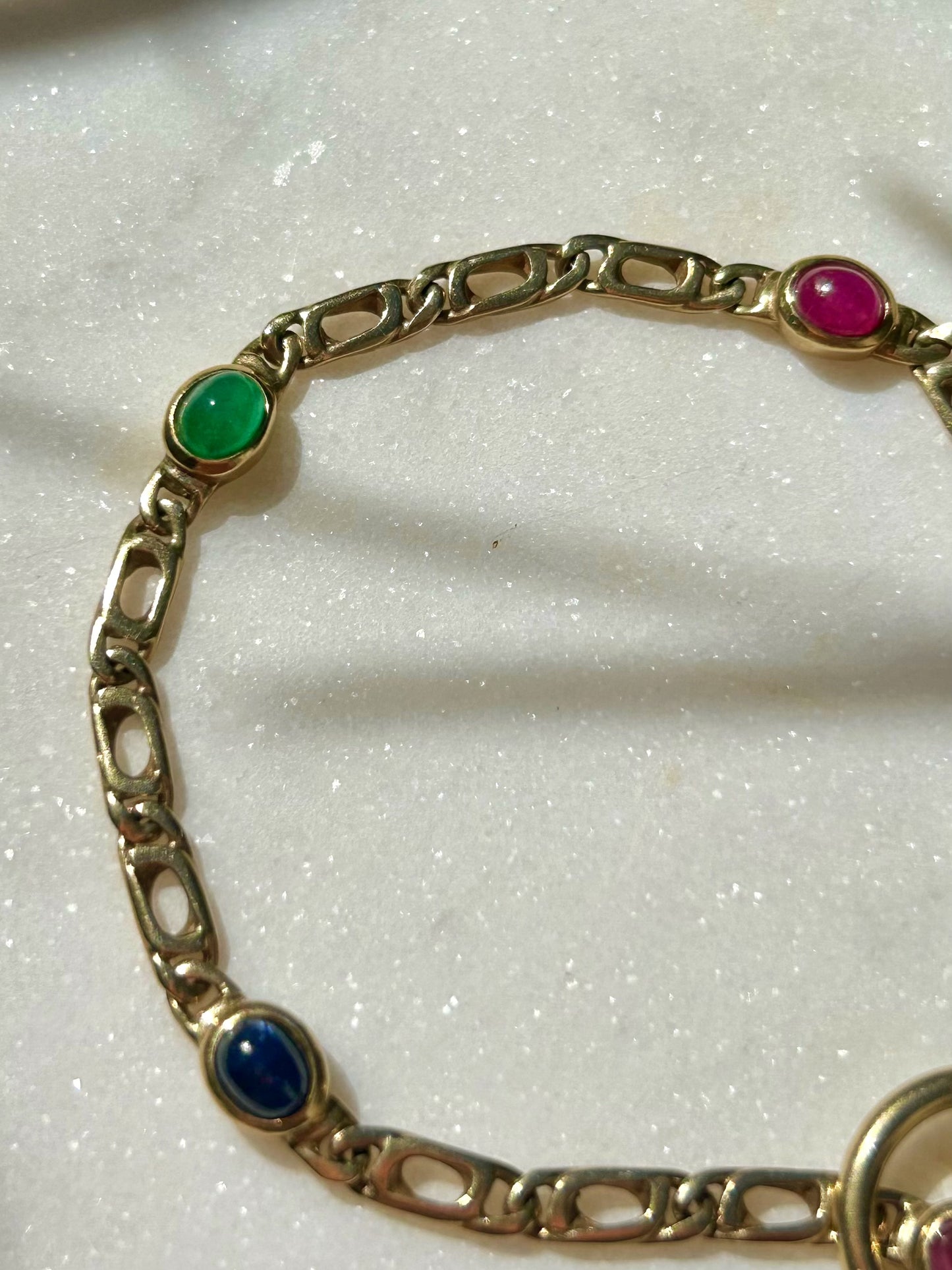Vintage 9ct T-bar & Gemstone Bracelet
