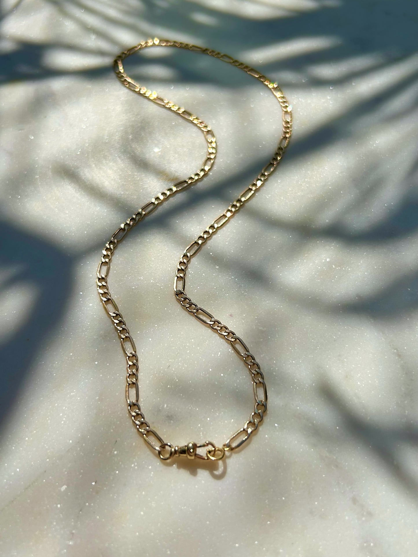 Vintage 9ct Gold Figaro Chain with 14ct Versatile Albert Clasp