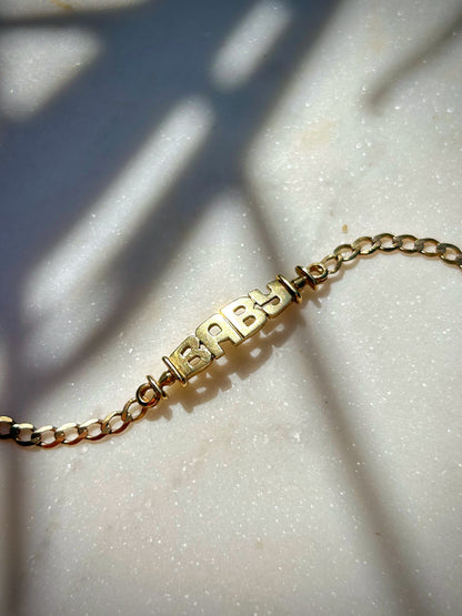 Vintage 9ct Gold Baby Bracelet