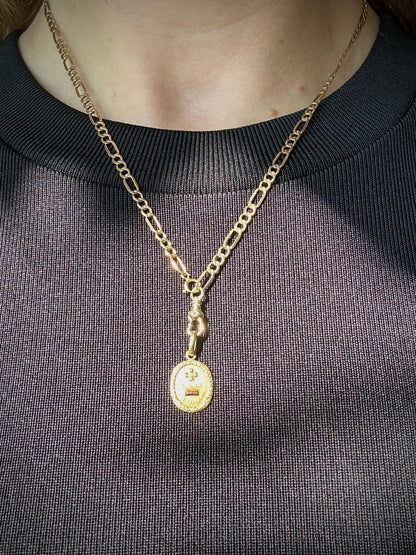 Vintage 9ct Gold Figaro Chain with 14ct Versatile Albert Clasp