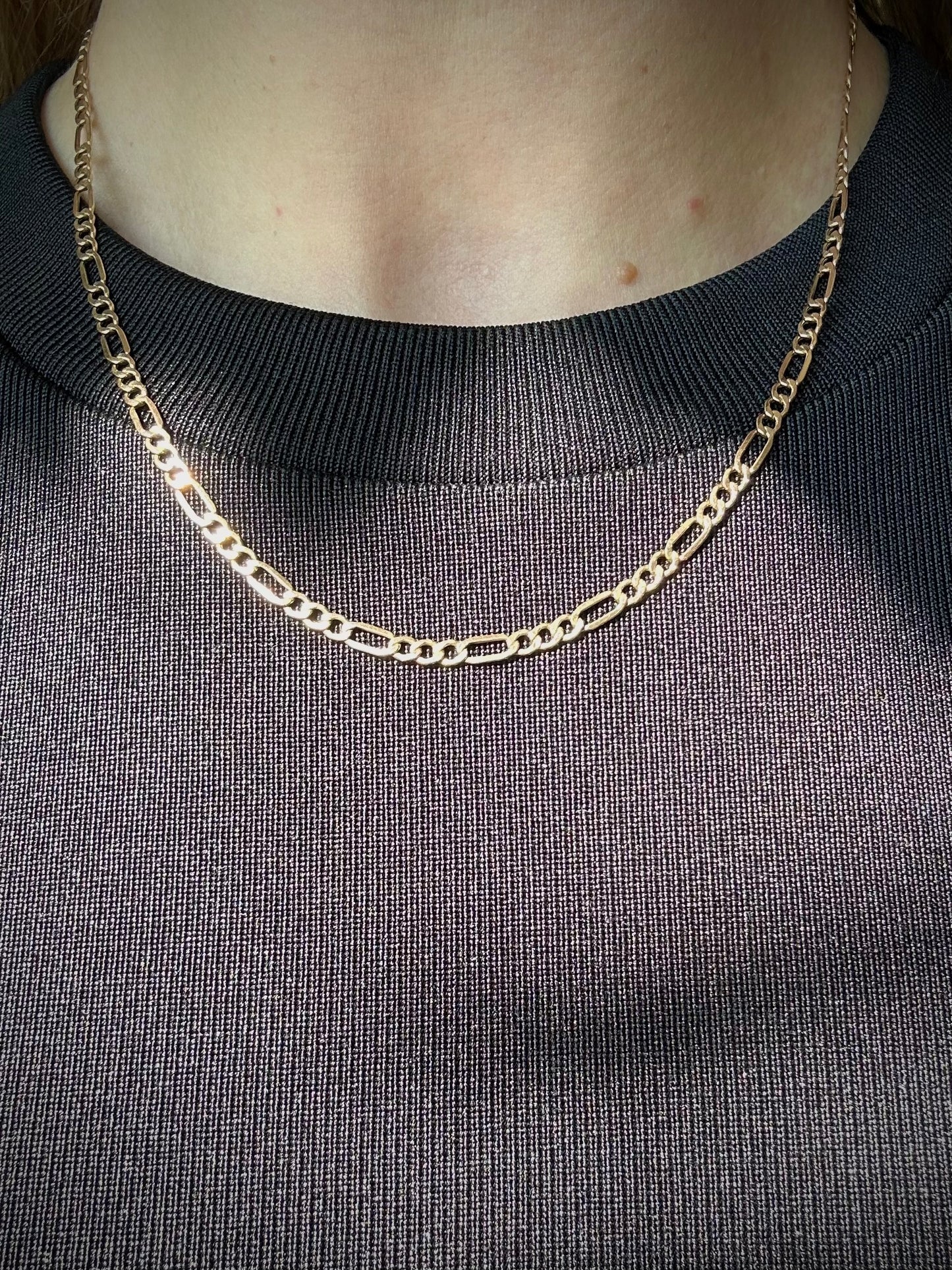 Vintage 9ct Gold Figaro Chain with 14ct Versatile Albert Clasp