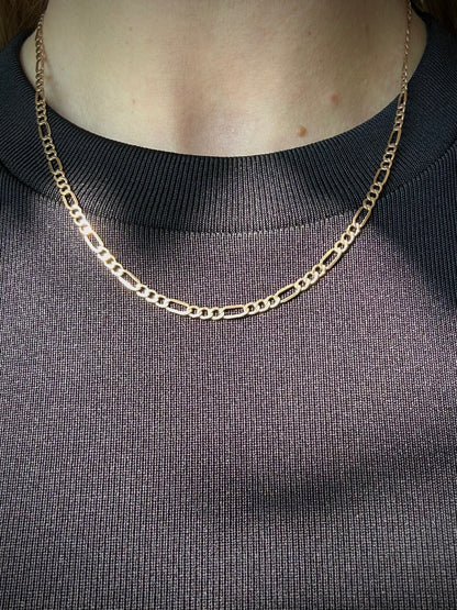Vintage 9ct Gold Figaro Chain with 14ct Versatile Albert Clasp