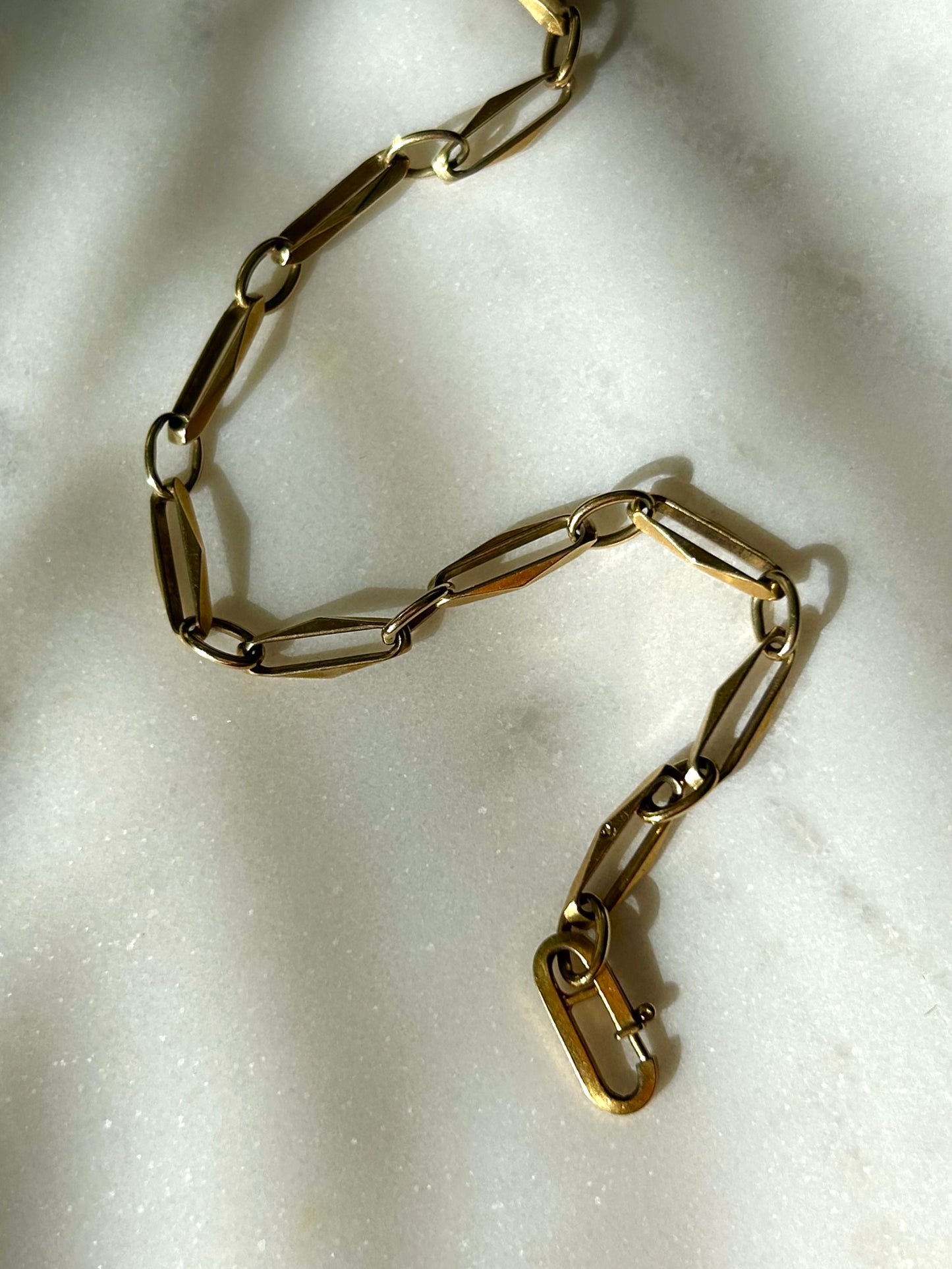 Vintage 14ct Paperclip Bracelet