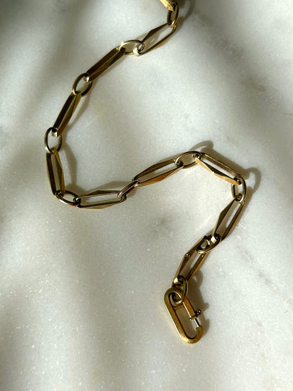 Vintage 14ct Paperclip Bracelet