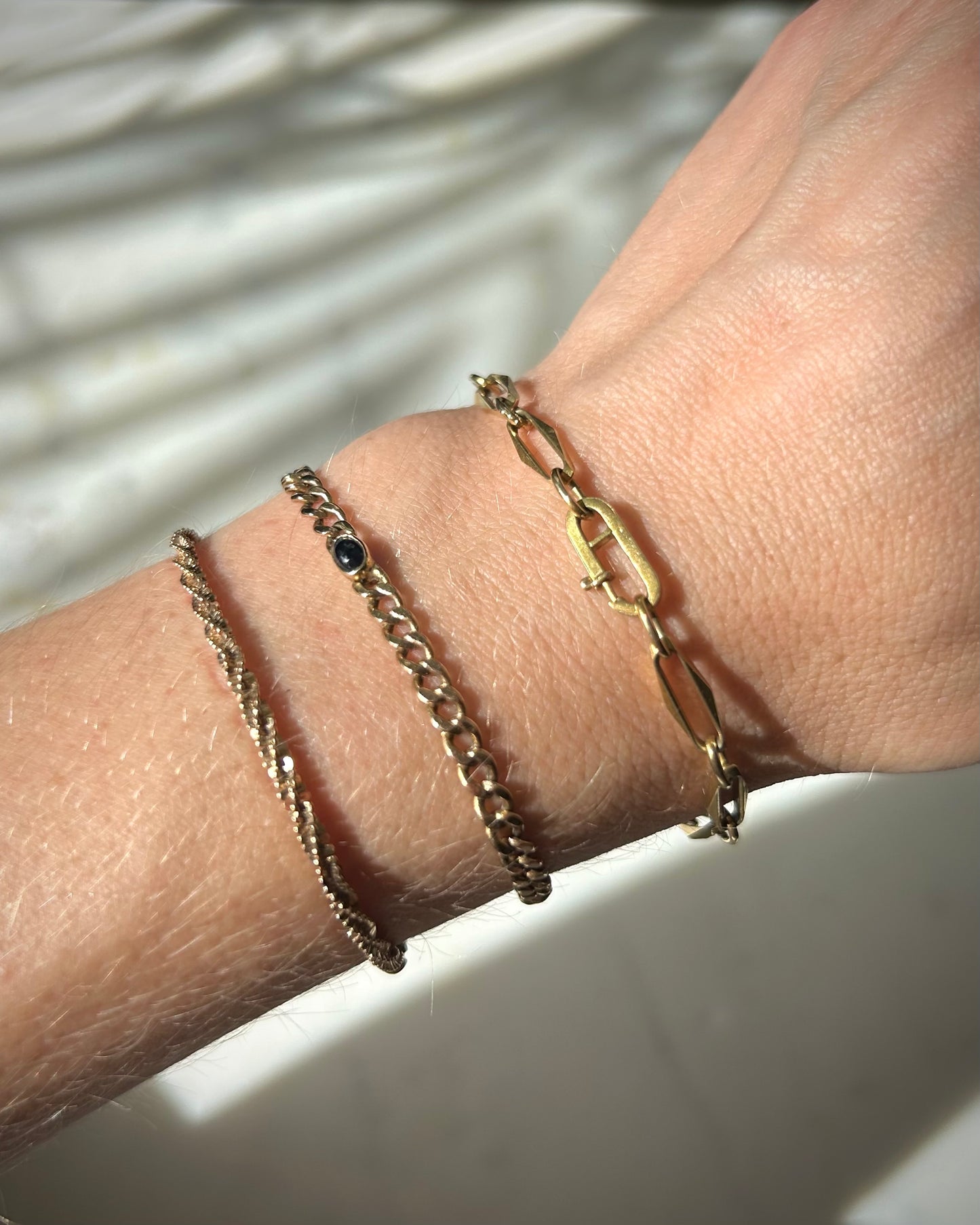 Vintage 14ct Paperclip Bracelet