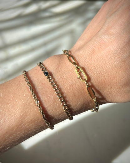 Vintage 14ct Paperclip Bracelet