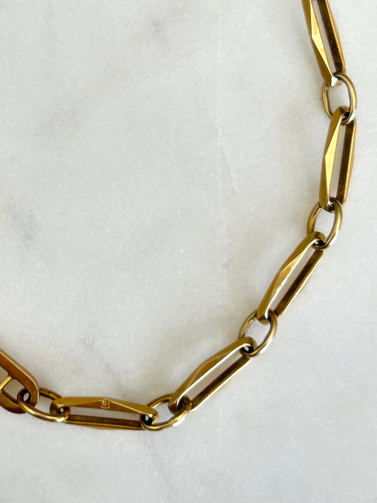 Vintage 14ct Paperclip Bracelet