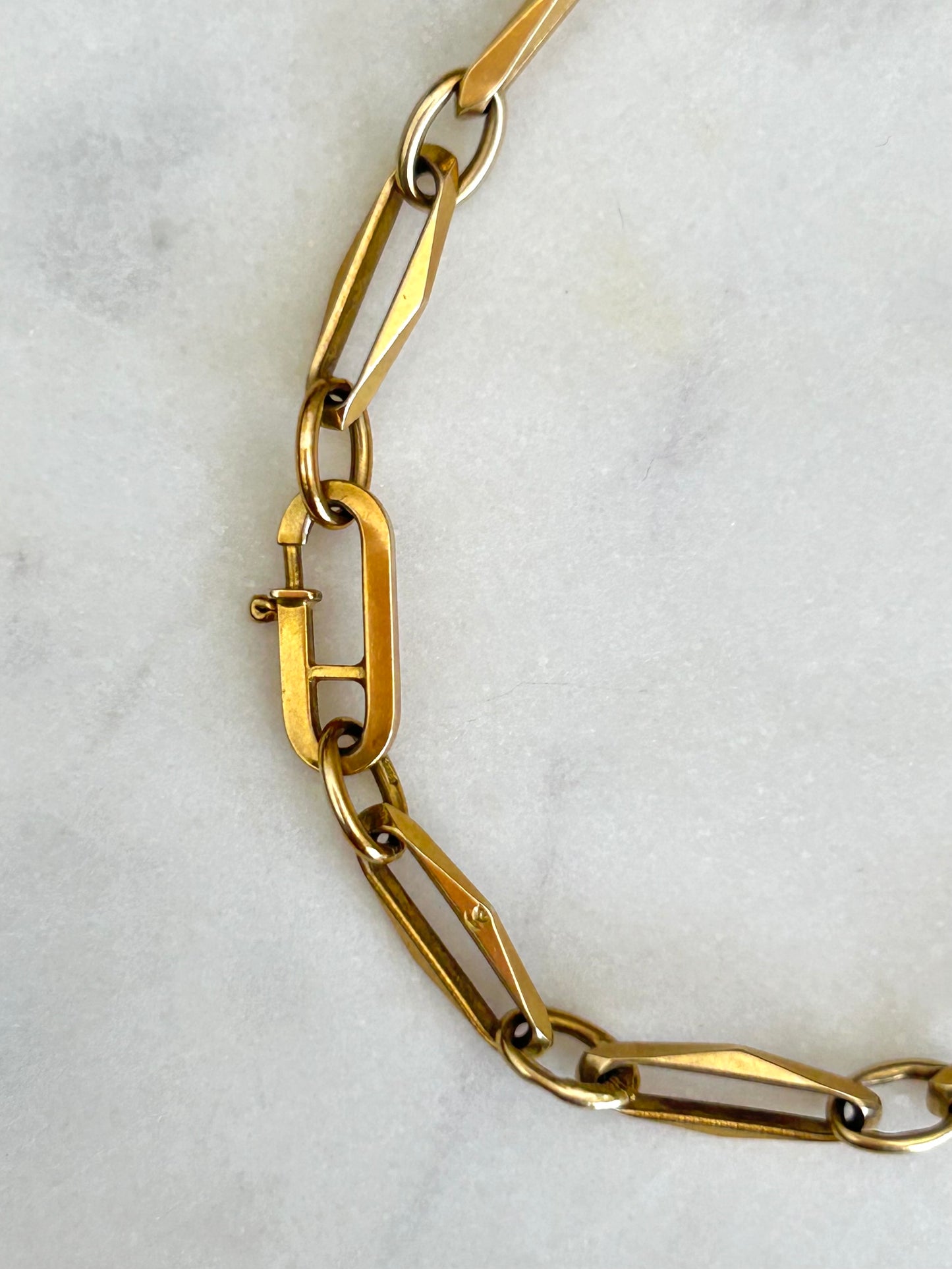 Vintage 14ct Paperclip Bracelet