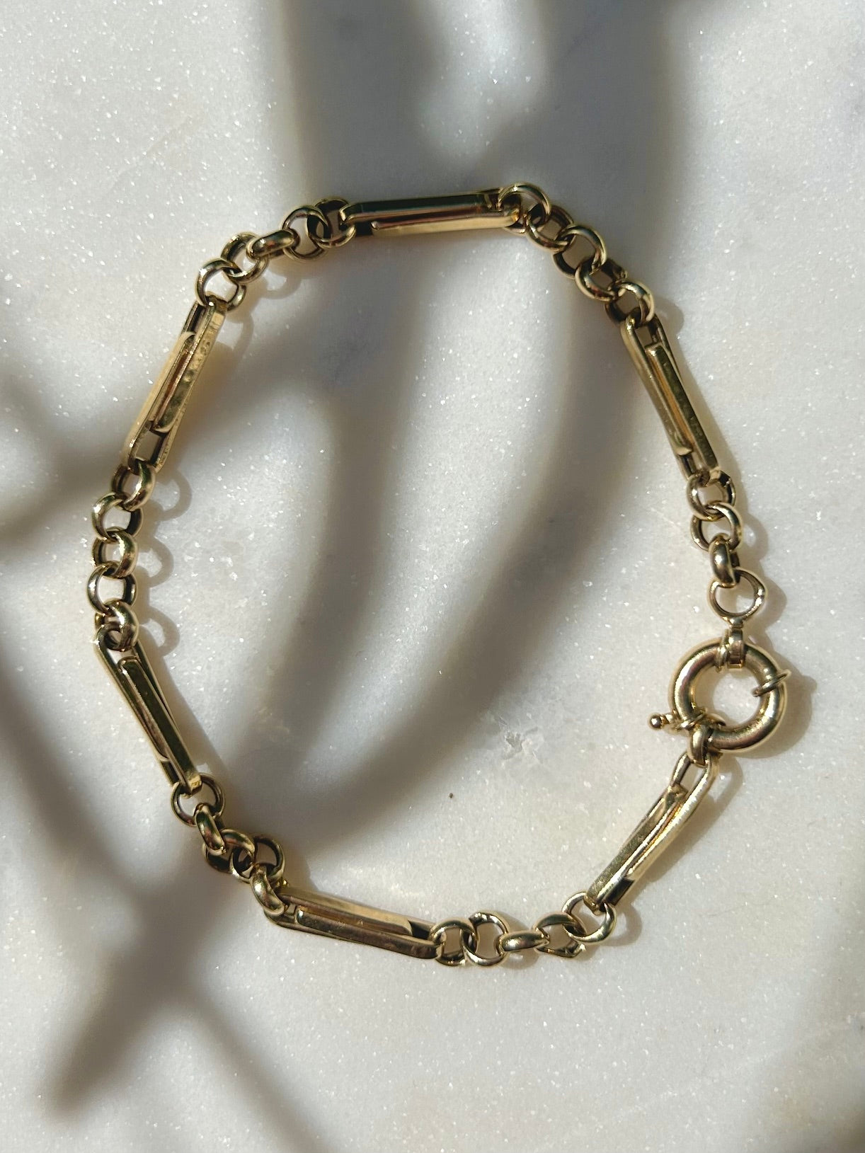 Vintage 14ct Trombone Bracelet