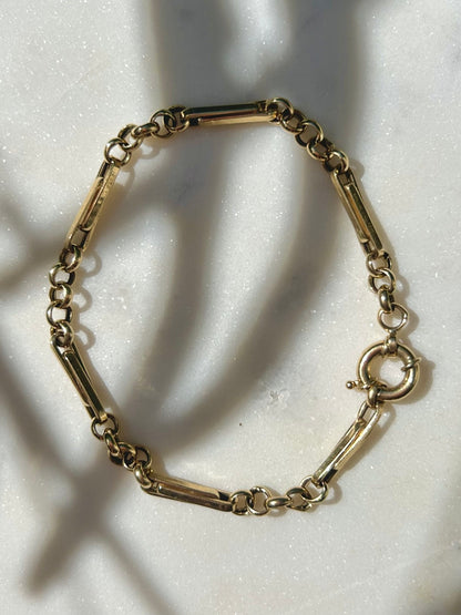 Vintage 14ct Trombone Bracelet