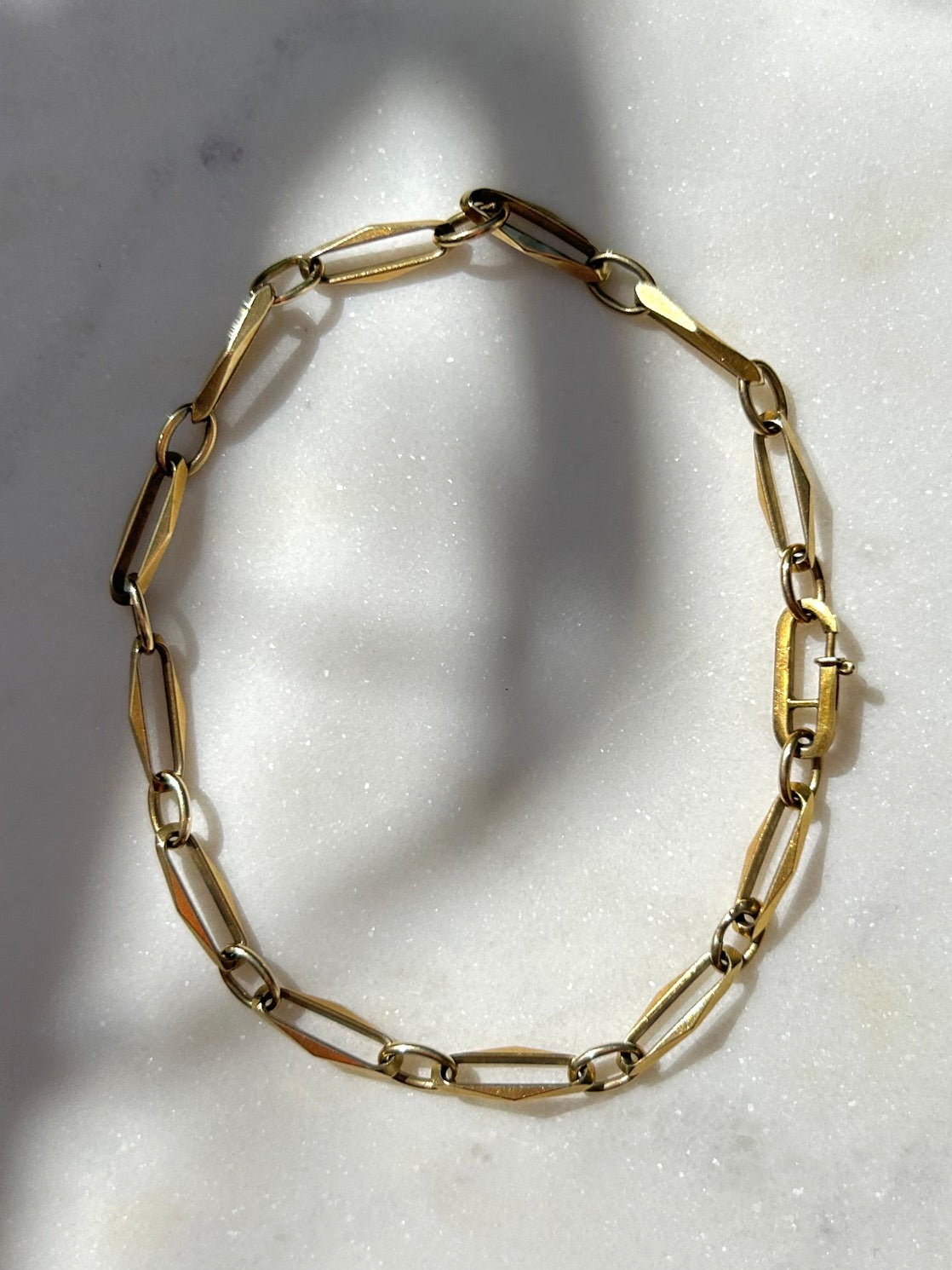 Vintage 14ct Paperclip Bracelet
