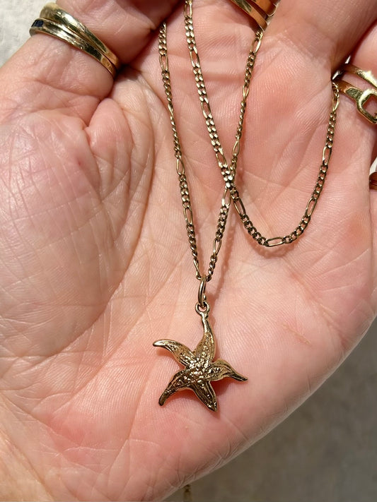 Vintage 9ct Gold Starfish Charm
