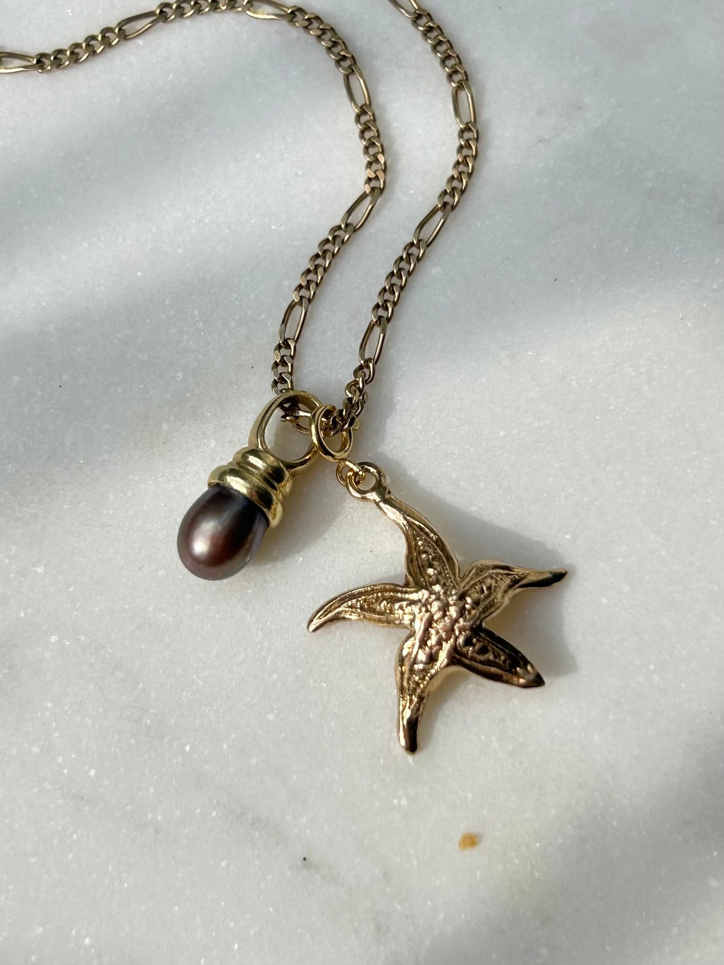 Estate 14ct Black Tahitian Pearl Pendant