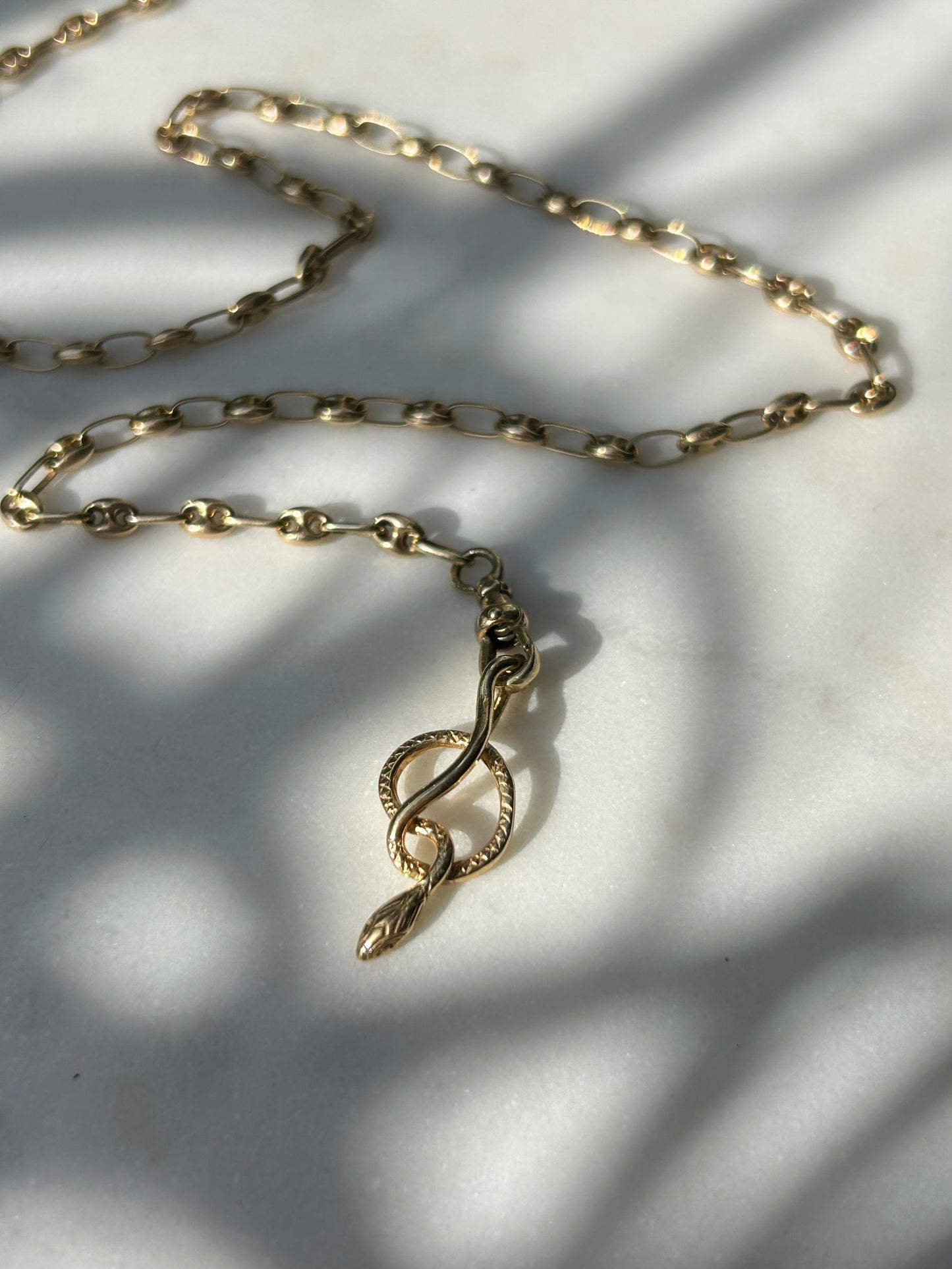 Vintage 8ct Snake Transformation Pendant