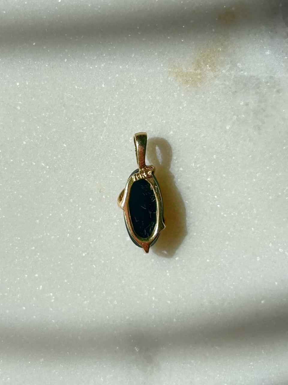 Antique 18ct Art Nouveau Onyx & Diamond Pendant