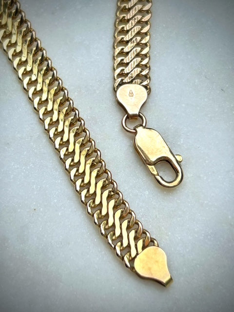 Vintage 8ct Textured Curb Bracelet