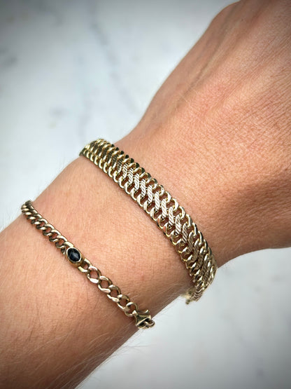 Vintage 8ct Textured Curb Bracelet