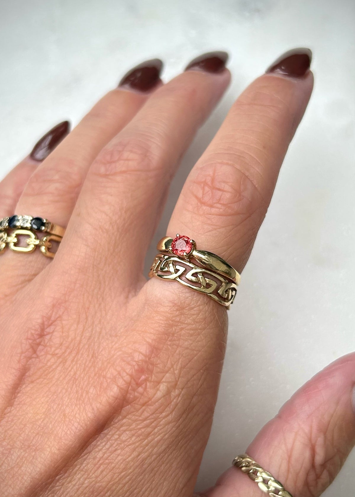 Vintage 9ct Celtic Eternity Band