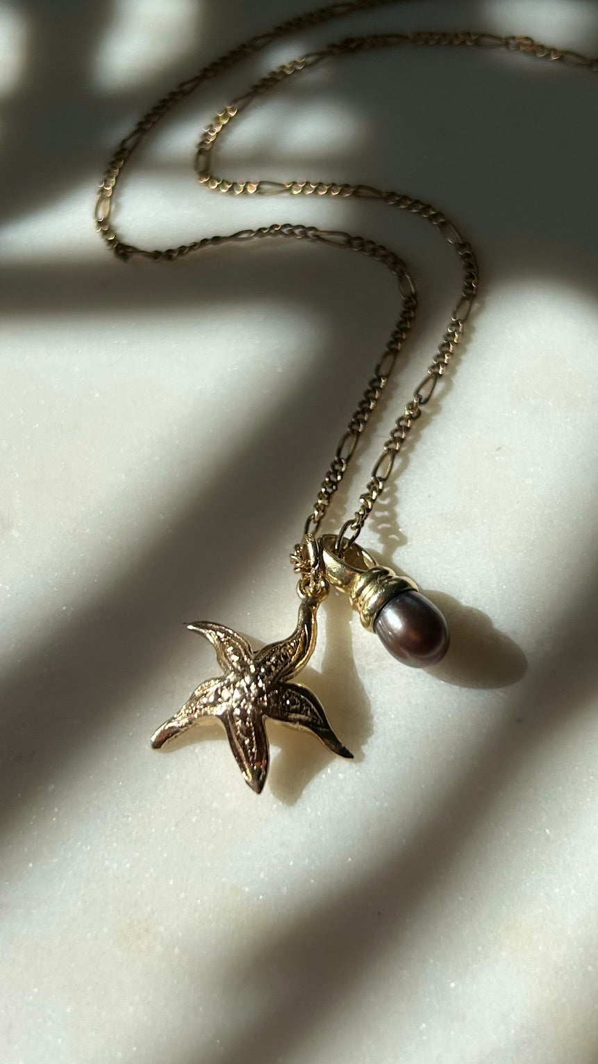 Vintage 9ct Gold Starfish Charm