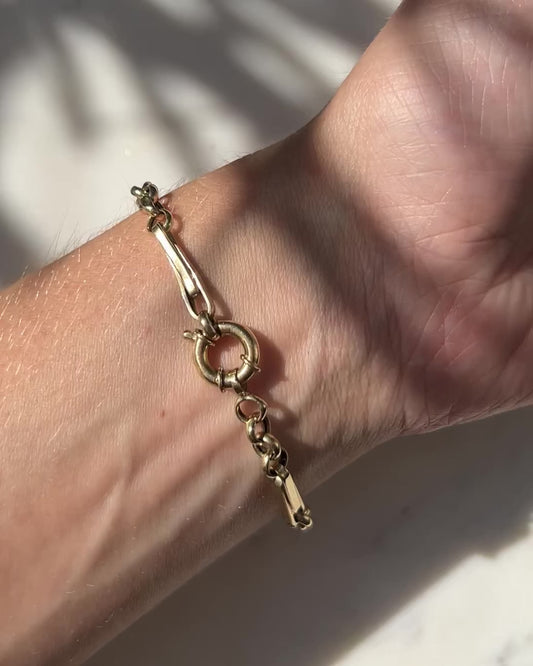 Vintage 14ct Trombone Bracelet