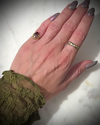 Vintage Diamond Heart Ring in 14ct Gold