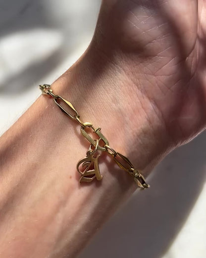 Vintage 14ct Paperclip Bracelet